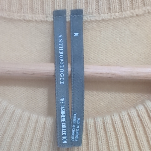 New The Goldie Crew-Neck Cashmere Sweater Size Medium Butter Yellow Oversized - Picture 3 of 8